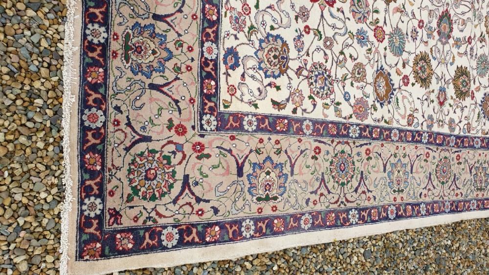 Large Room Size, Signed Antique Persian Tabriz Carpet c1930 View VI