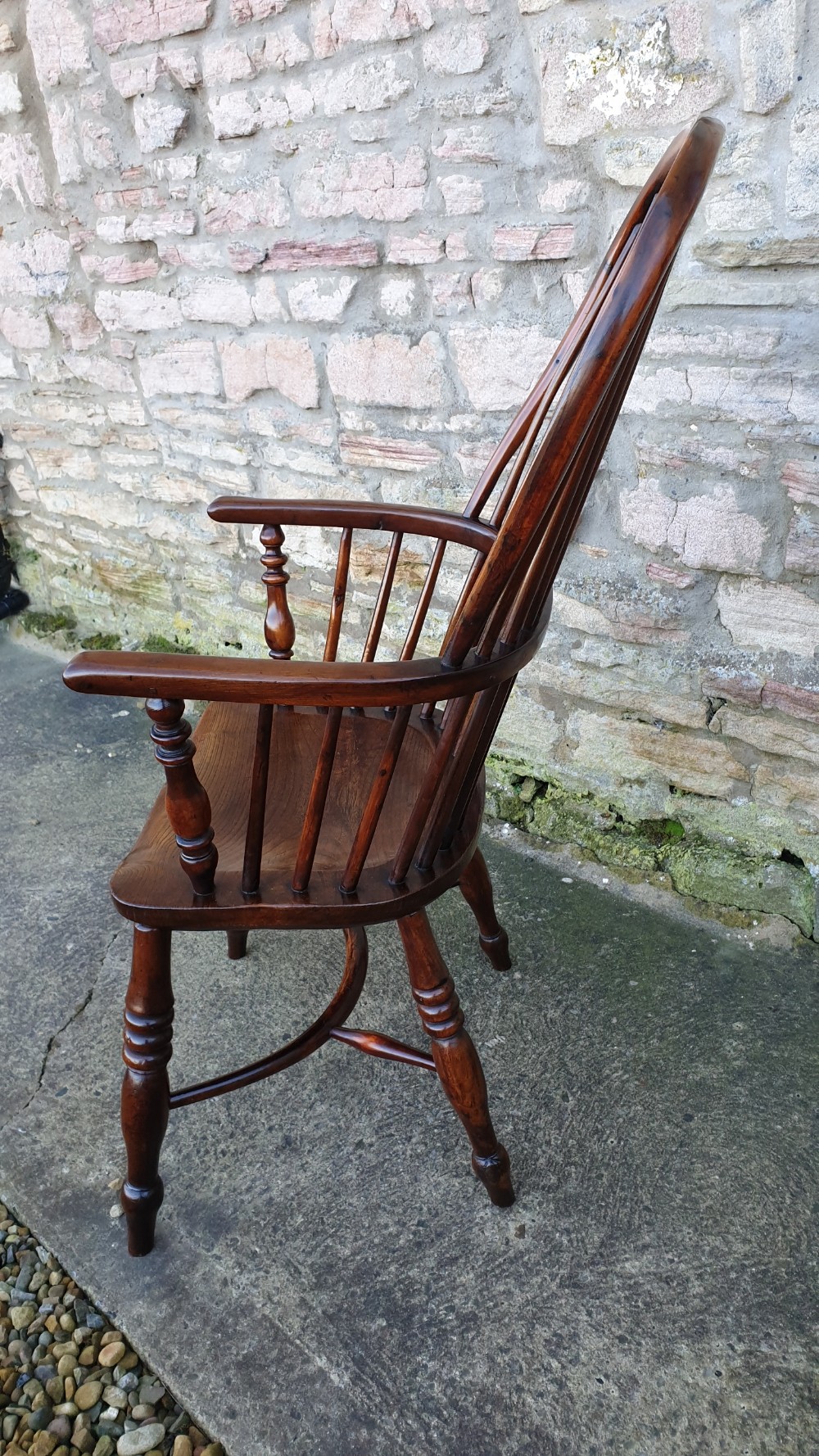 Wonderful Example of Handsome Yew High Back Windsor Chair View IV