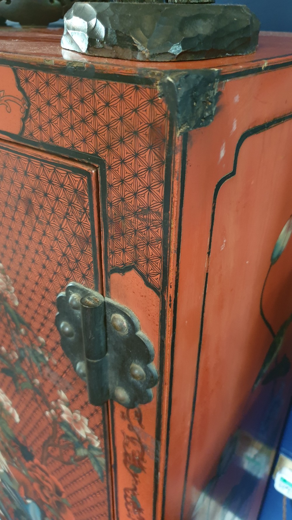 Chinese Cupboard in Lacquered Chinoiserie Design View III