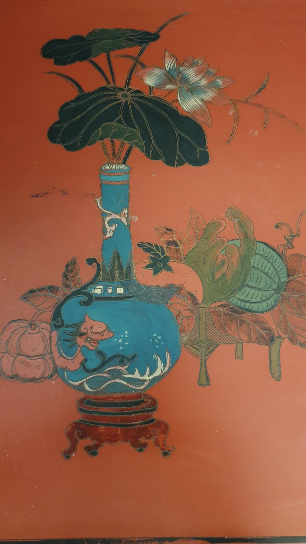 Chinese Cupboard in Lacquered Chinoiserie Design View VI