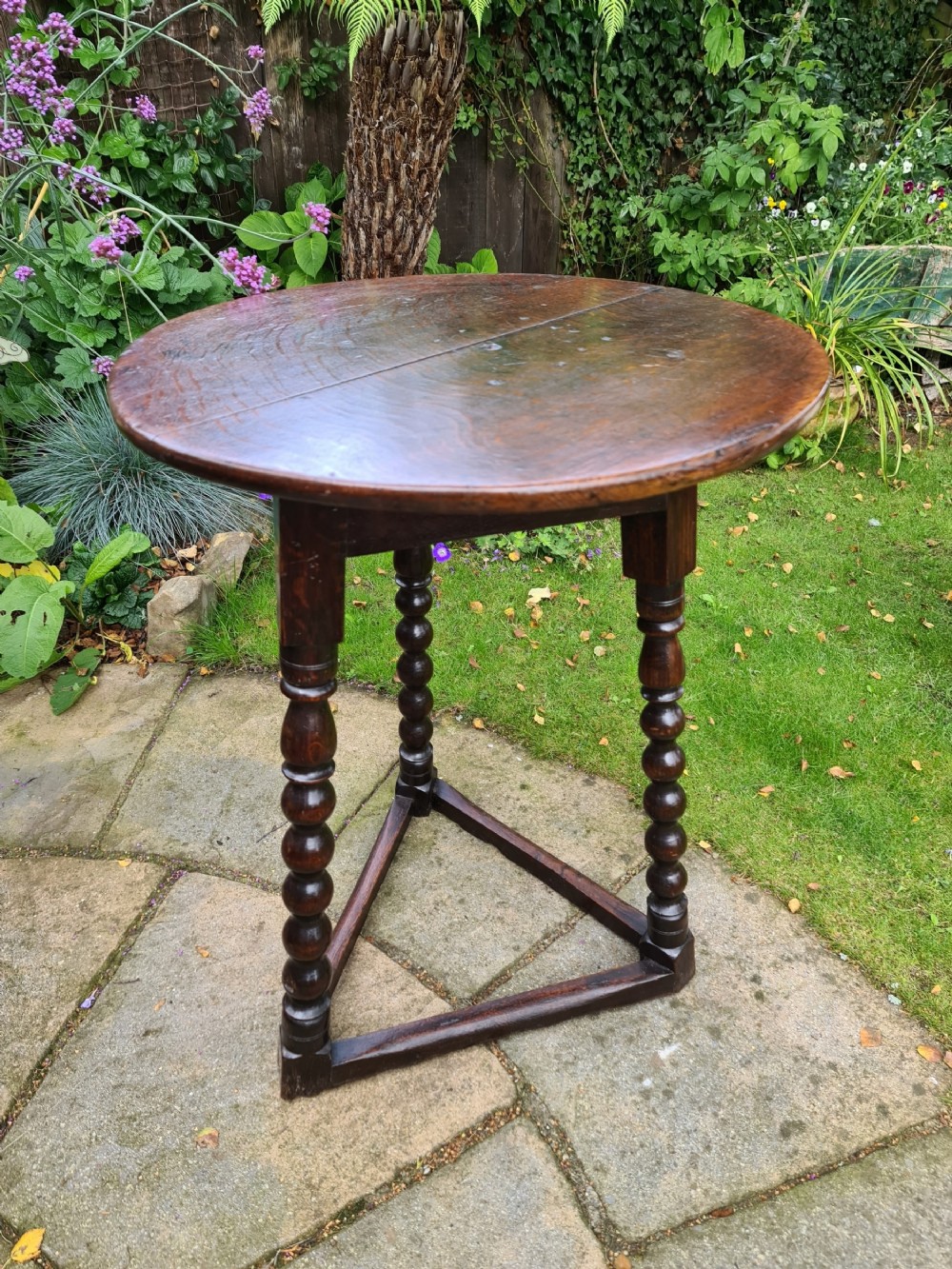 Outstanding Example of an 18th c. Oak Cricket Table.