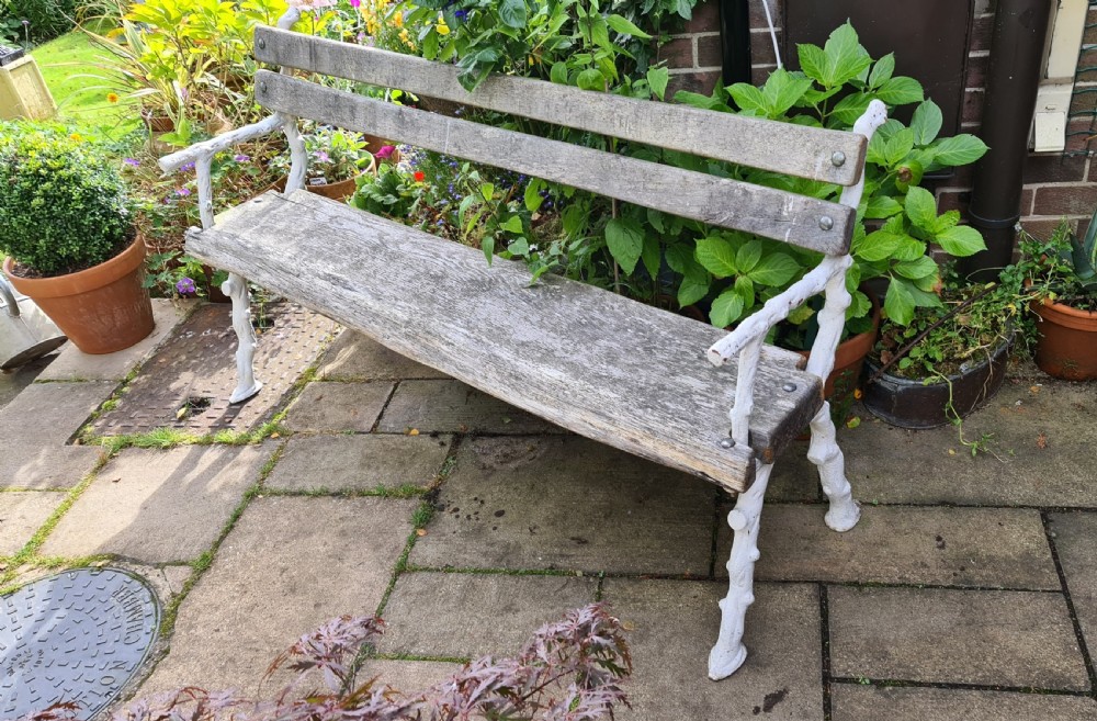 19th Century Cast-iron and Oak Garden Bench