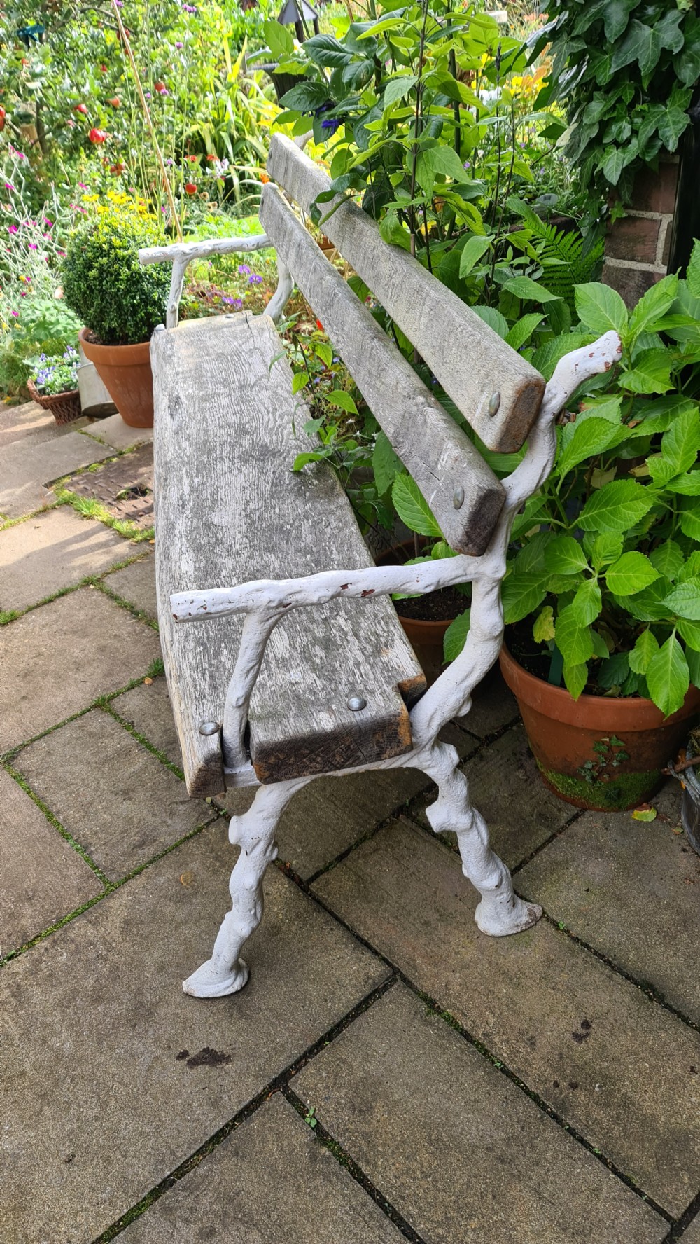 19th Century Cast-iron and Oak Garden Bench View IV