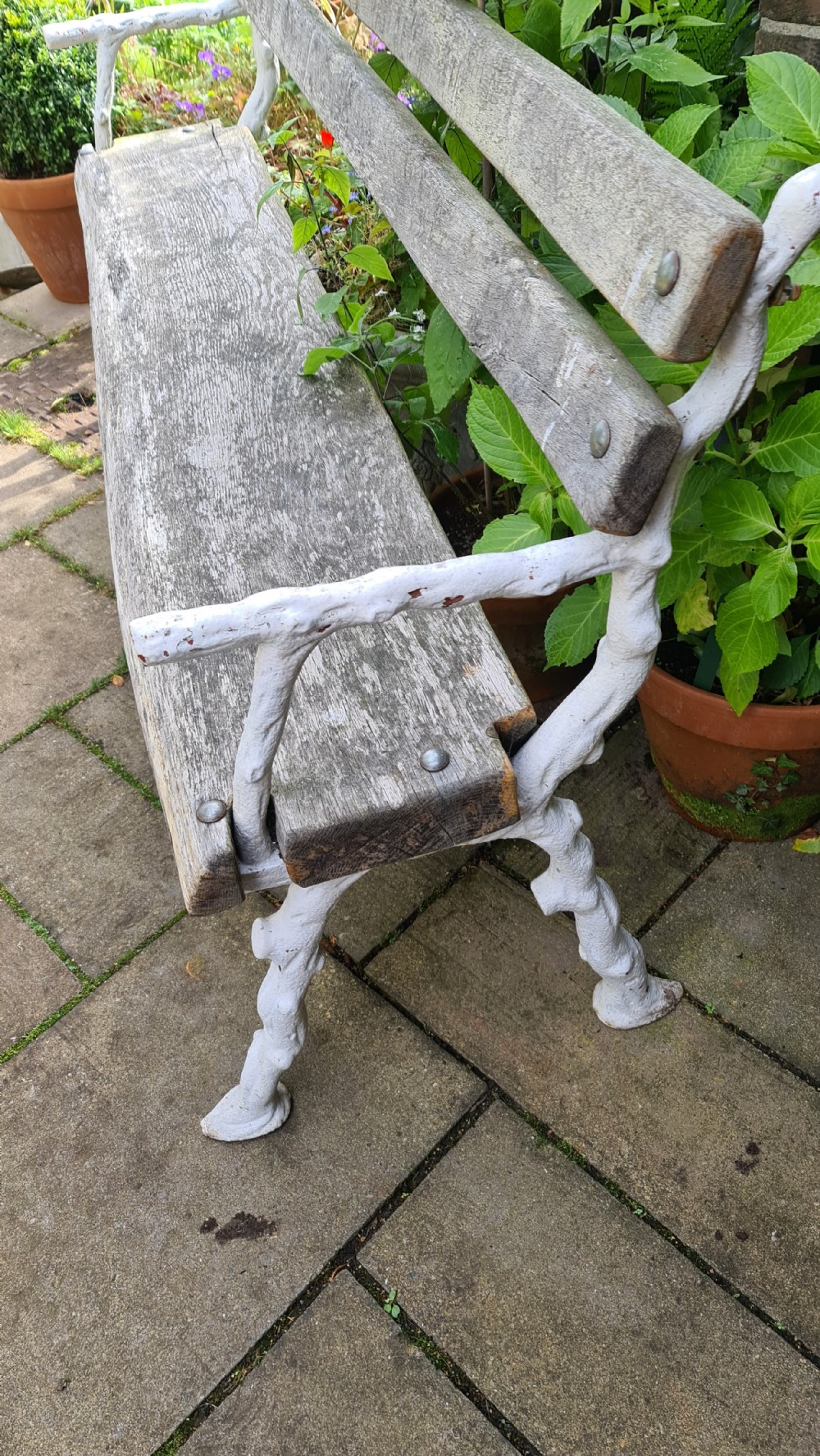 19th Century Cast-iron and Oak Garden Bench View VII