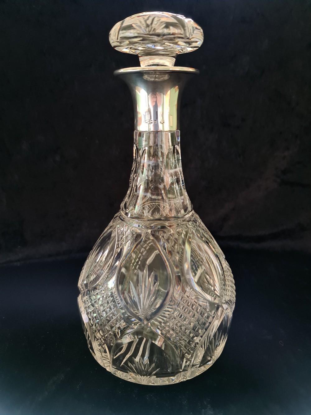 Richard Comyns Decanter with Silver Collar 1930 View III