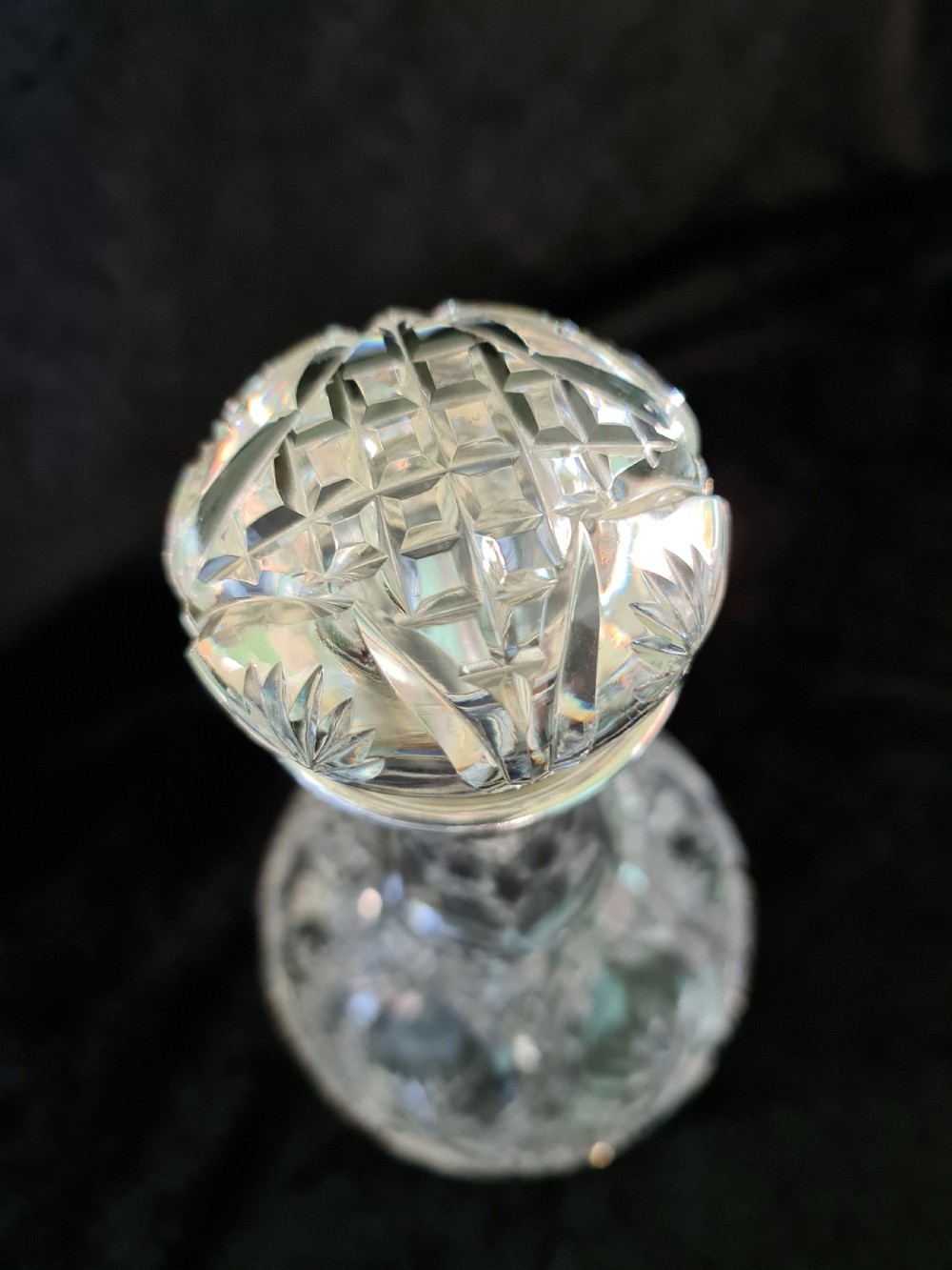 Richard Comyns Decanter with Silver Collar 1930 View VIII