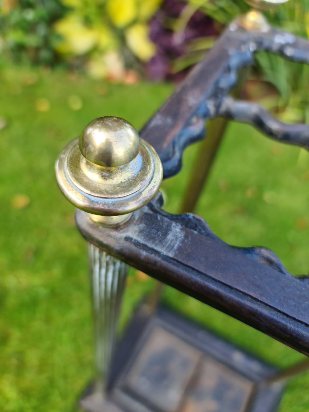 Early 19th Century Rectangular Cast-iron and Brass Stick Stand View IV