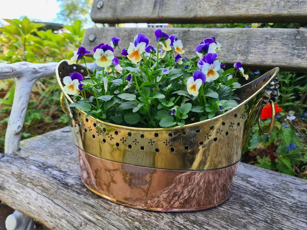 Early 19th Century Brass and Copper Flower Basket View IV