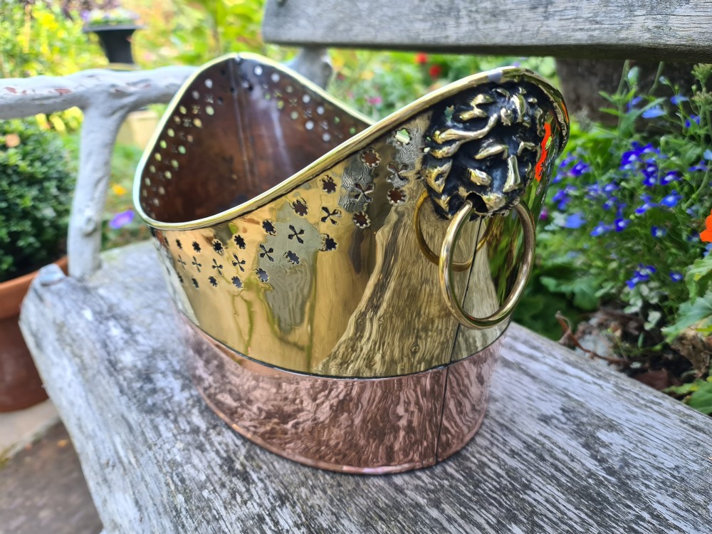 Early 19th Century Brass and Copper Flower Basket