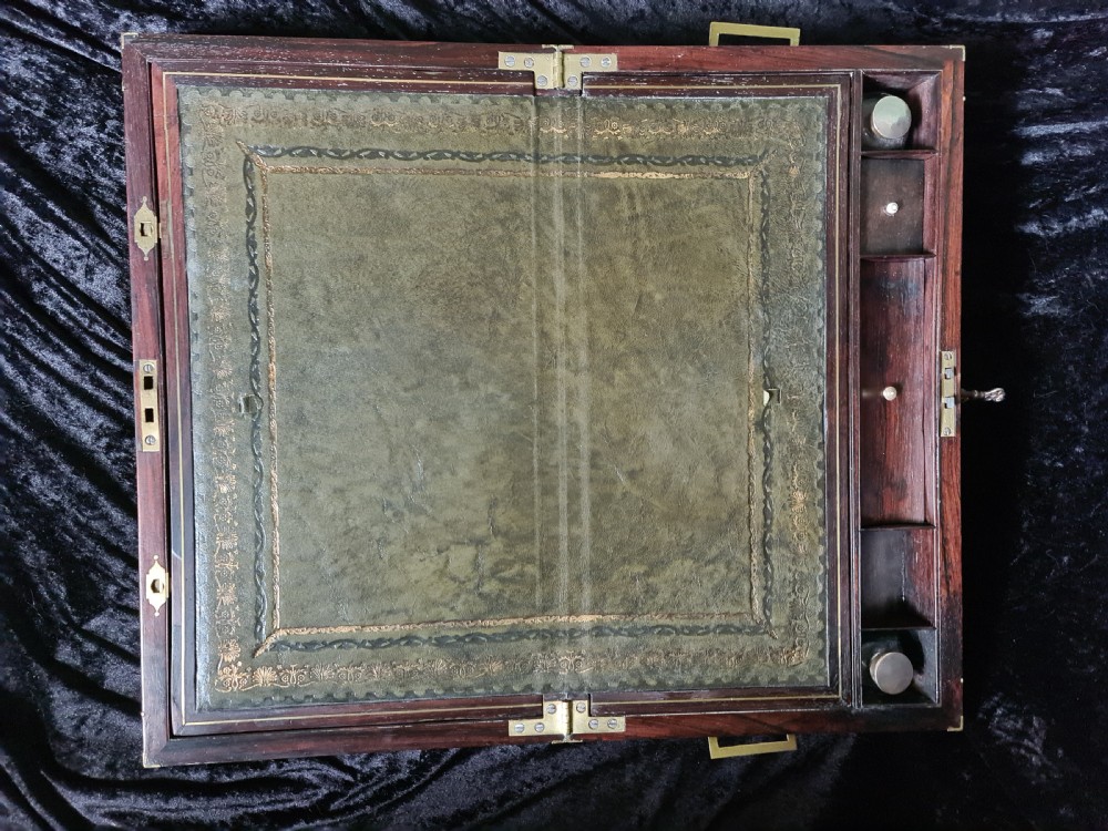 Superb George III Campaign Writing Slope View VIII