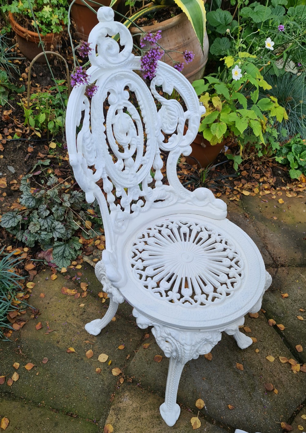 Wonderful Vintage Cast-iron Garden Set View IV