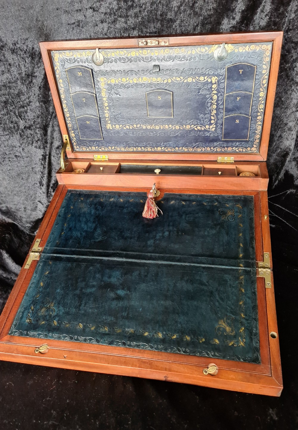 Large Early 19th Century Campaign Writing Slope View V