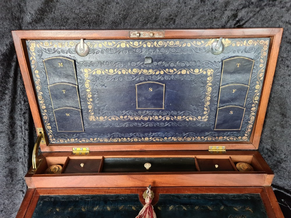 Large Early 19th Century Campaign Writing Slope View VI