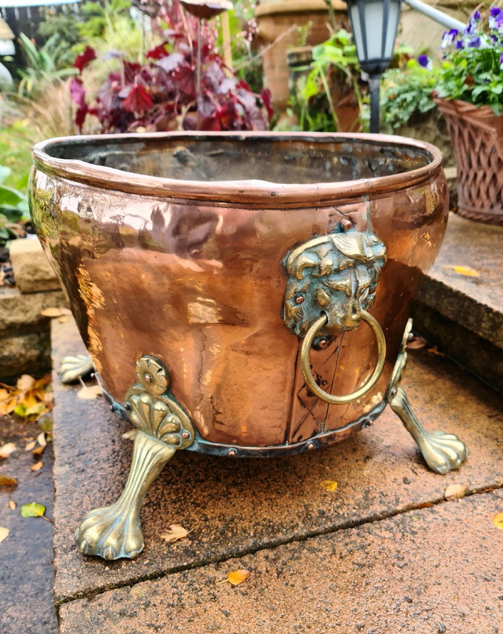 Good sized Early 19th Century Copper Jardiniere or Champagne Bucket View VIII