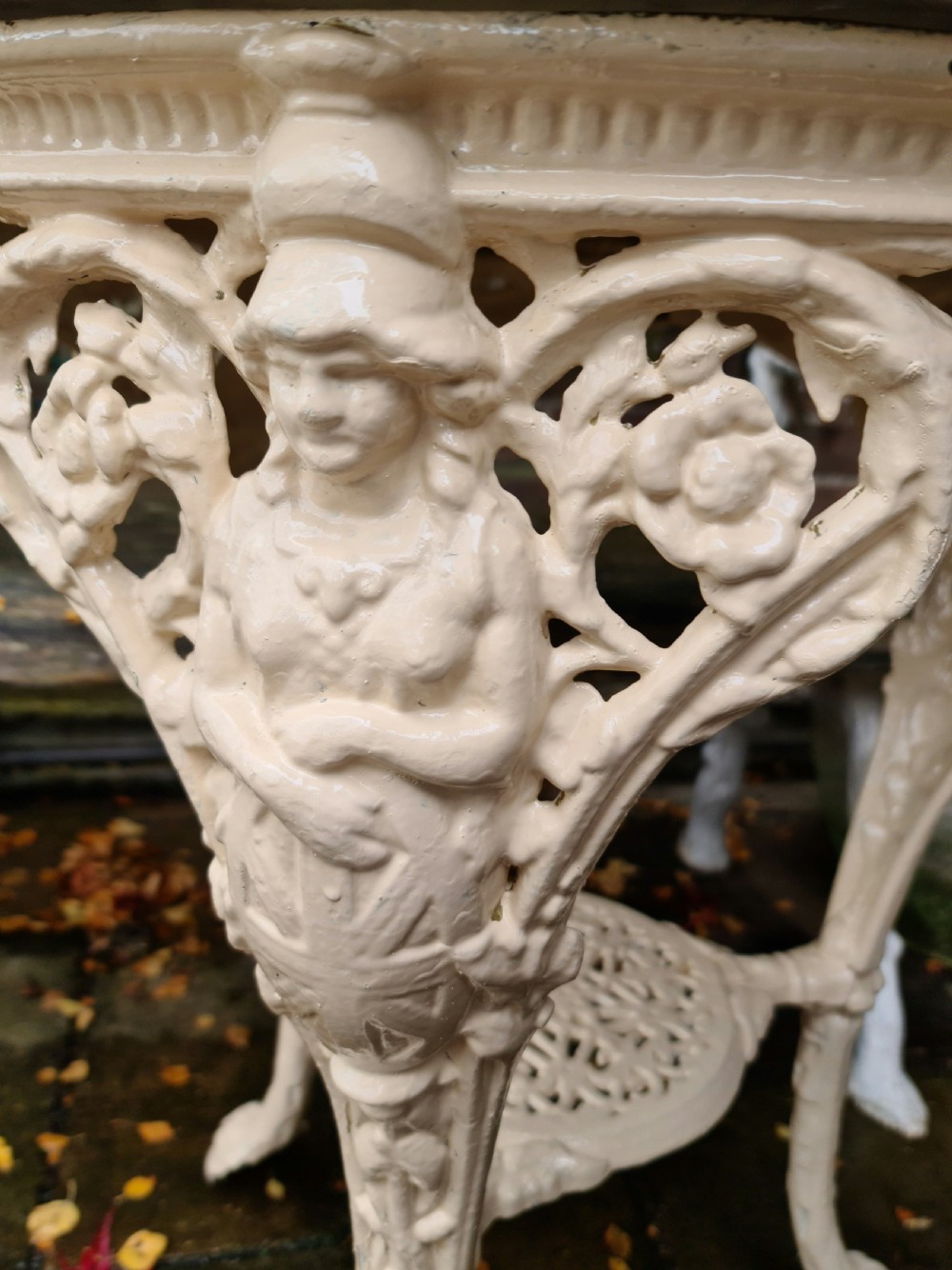 Victorian Garden Table with Marble Top View III