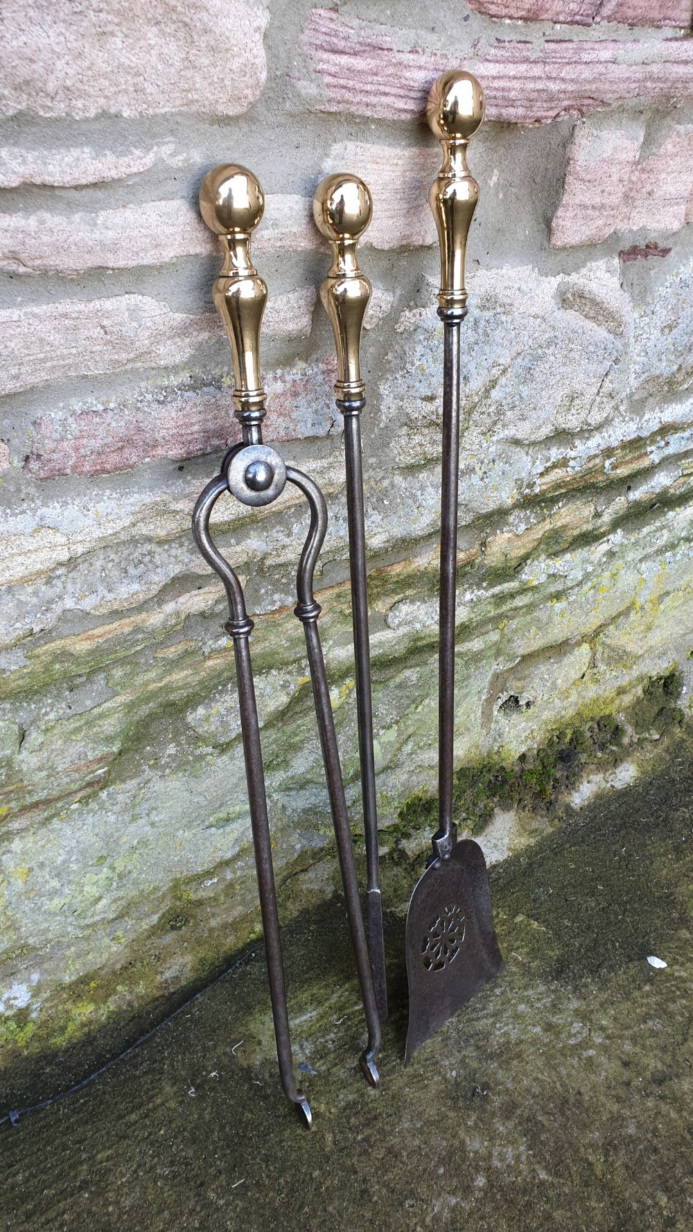 Quality set of 19th Century Steel Fire Irons