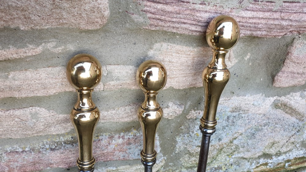 Quality set of 19th Century Steel Fire Irons View III