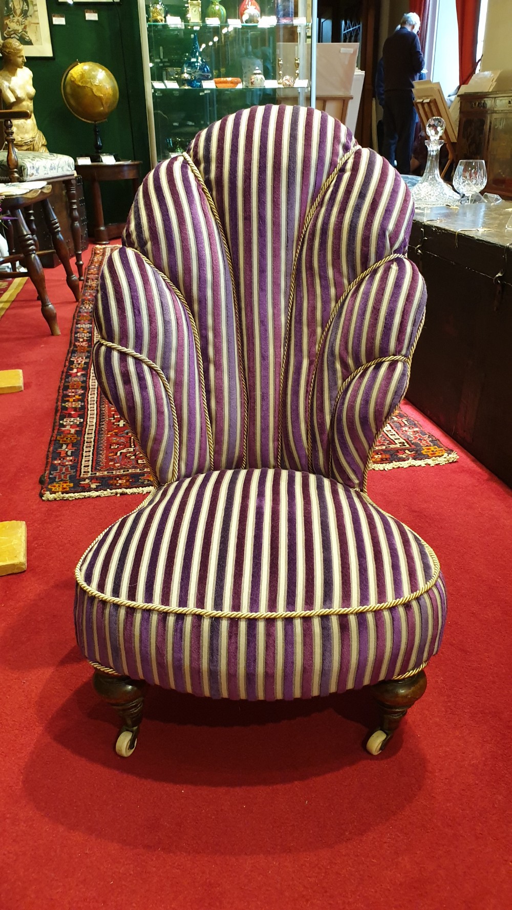 Unusual French 19th Upholstered Children's chair View III