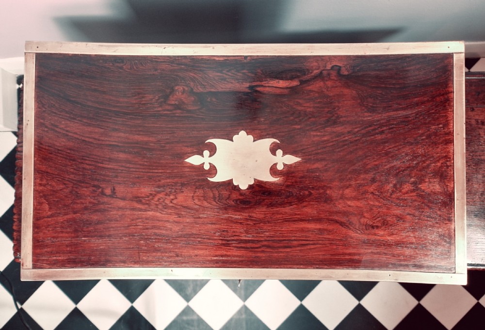Finest Quality Georgian Rosewood Campaign Writing Slope View III