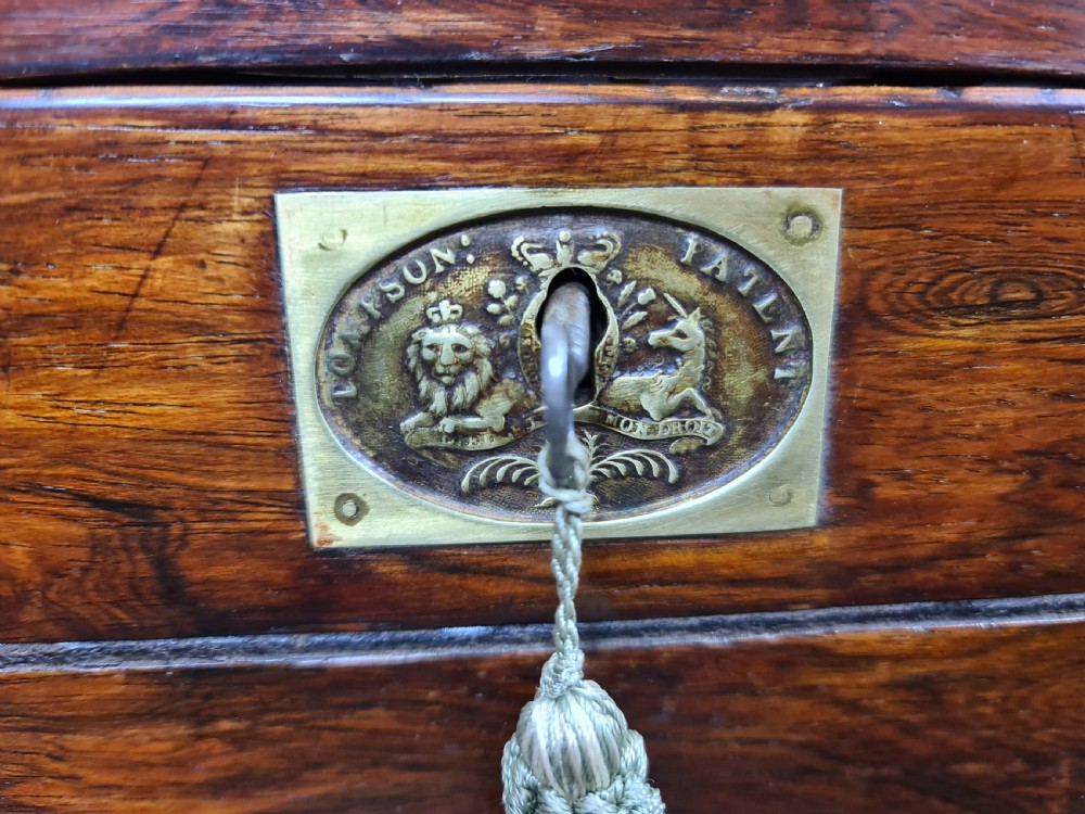 Finest Quality Georgian Rosewood Campaign Writing Slope View V