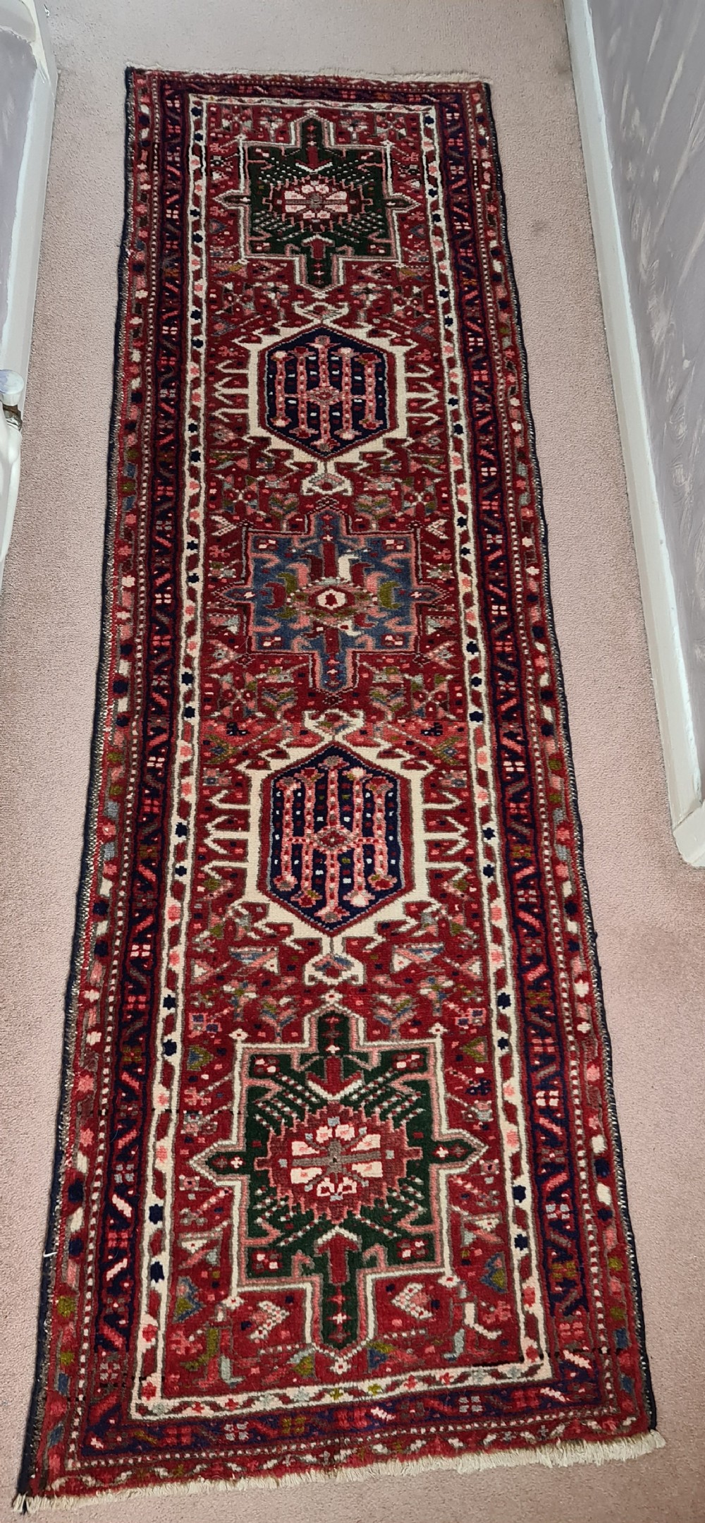 Well Proportioned Persian Heriz Runner c1920