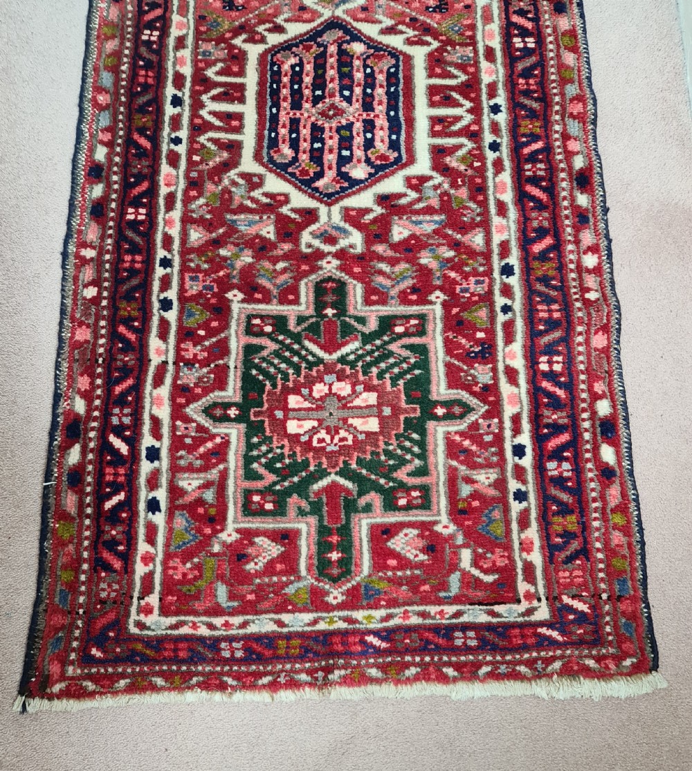 Well Proportioned Persian Heriz Runner c1920 View IV