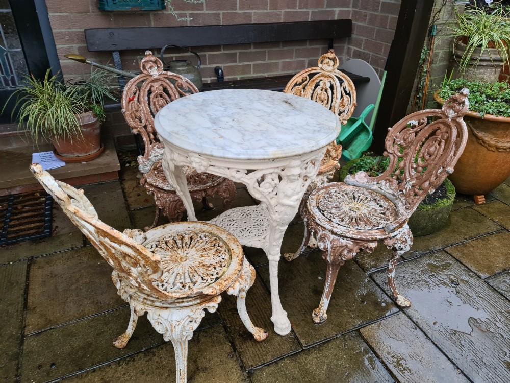 Set of Four 19th Century Cast-iron Garden Chairs View VI