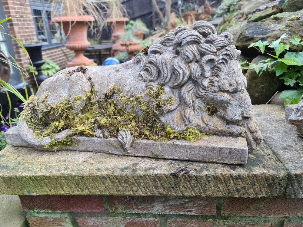 Pair of Canova Lions after St Peters, Rome and Chatsworth House View IV