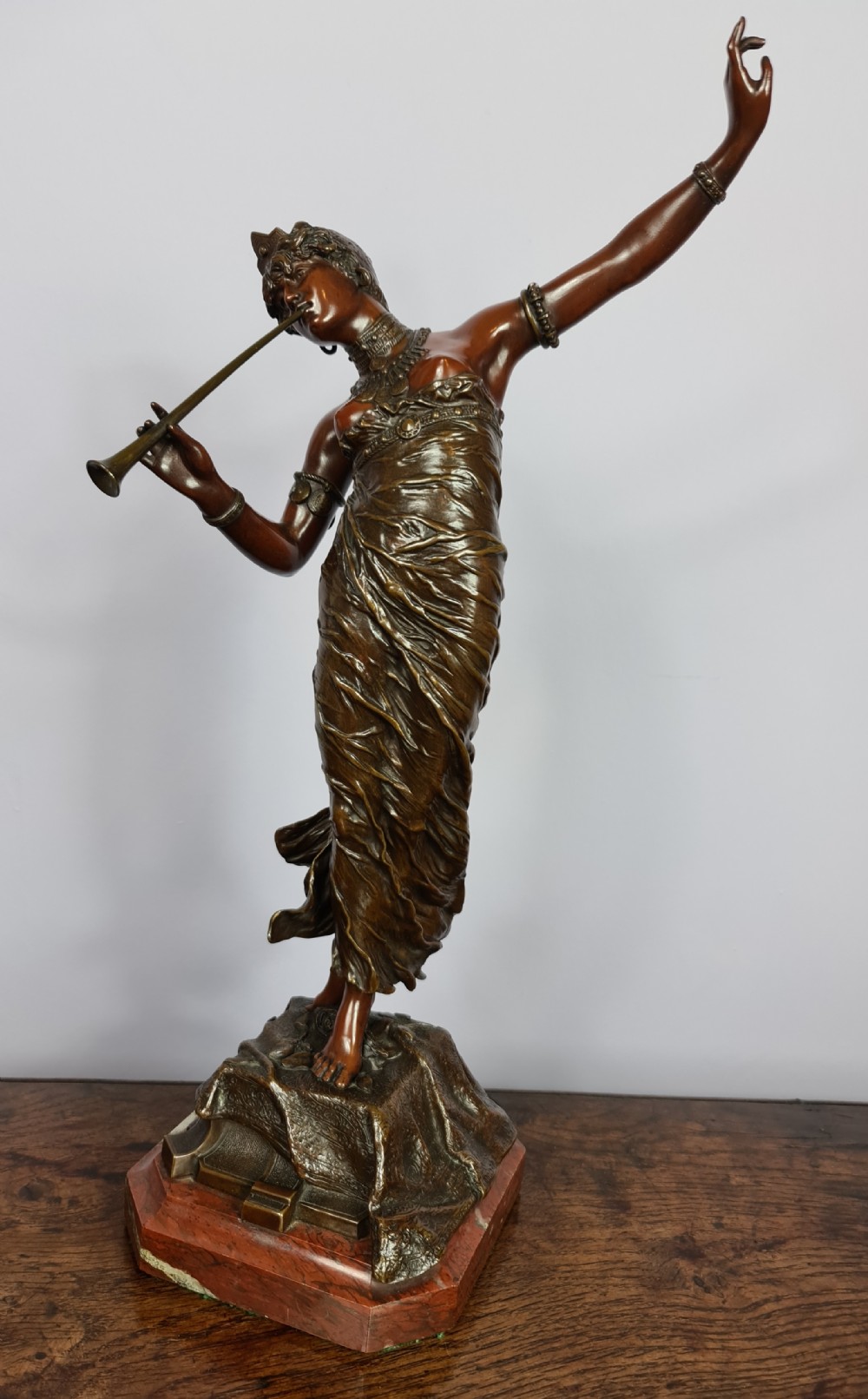 Beautiful Franz Rosse Art Nouveau Patinated Bronze
