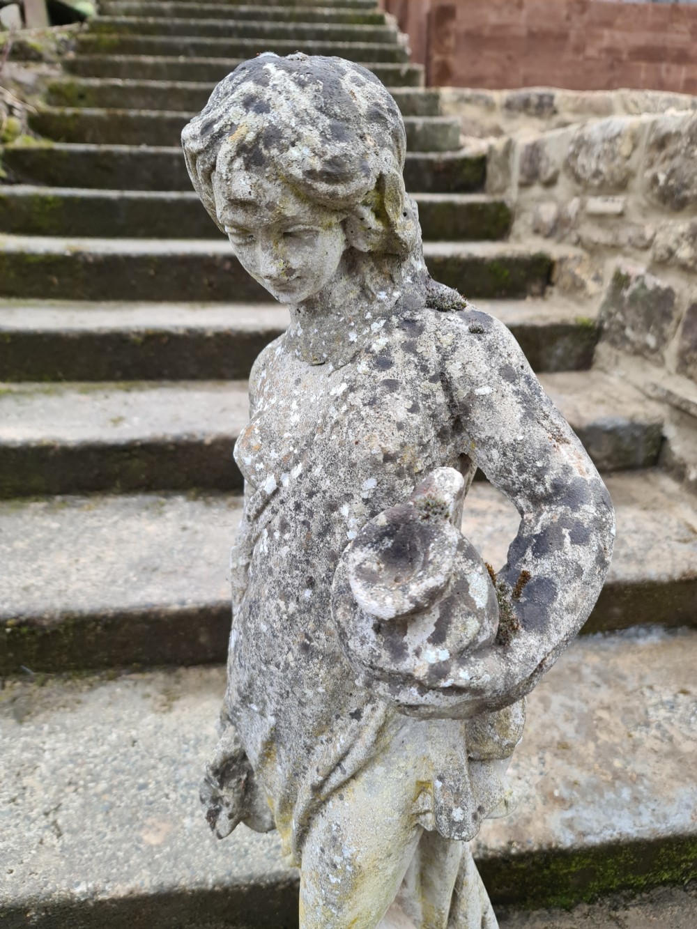 Composite Stone Semi-clad Maiden Water Carrier View III
