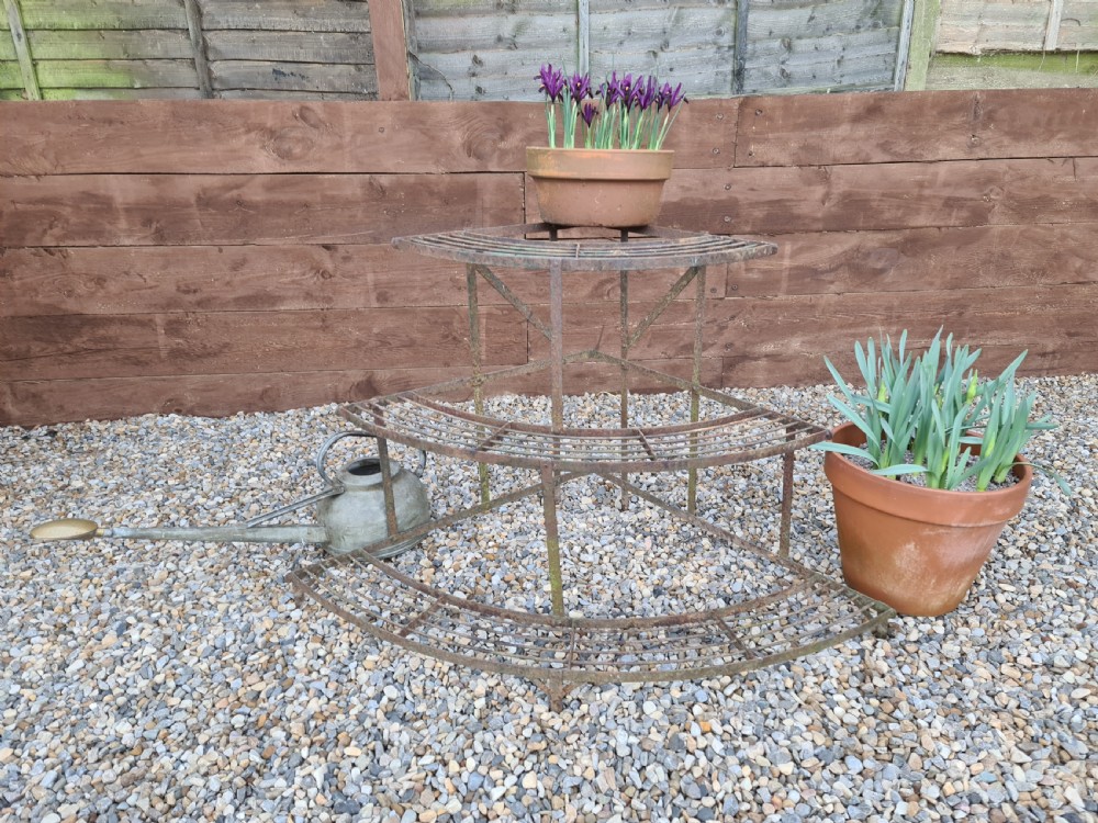 French Corner Bow fronted 3 Tier Plantstand View II