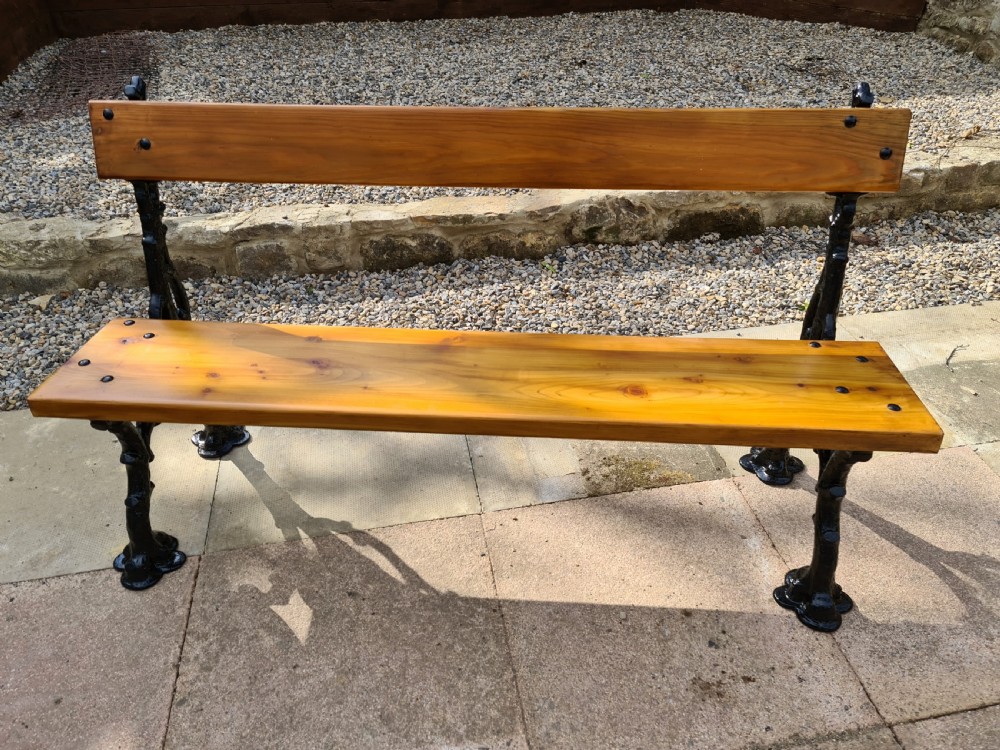 Substantial Cast Iron 19th Century Coalbrookdale Garden Bench View II