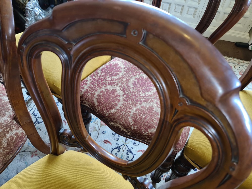 Fine set of Eight 19th Century Balloon Back Chairs View IV