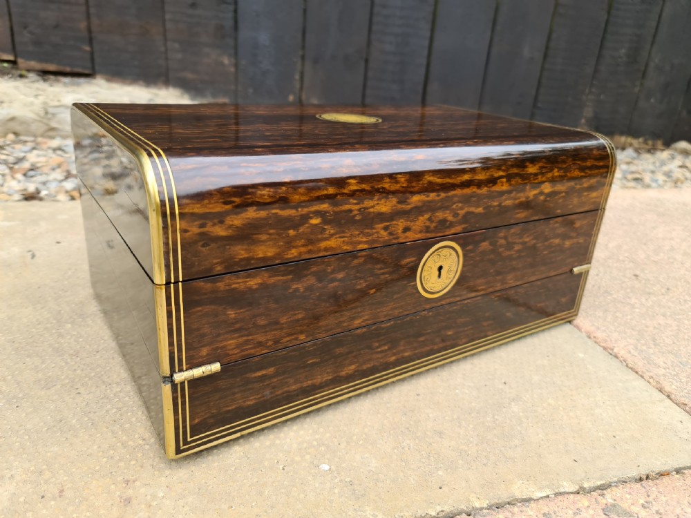 Exceptional Quality Rare Victorian Coromandel Writing Slope View X