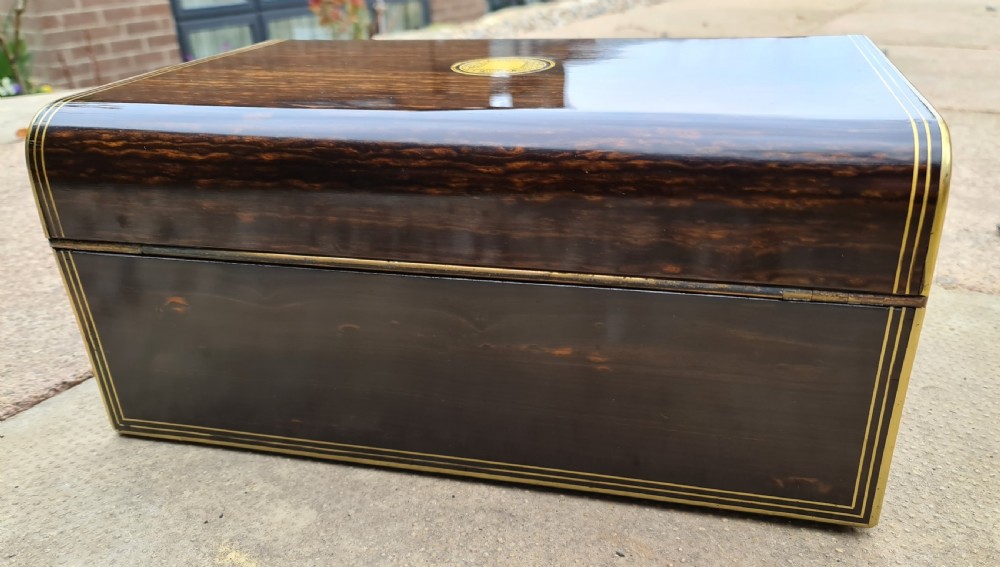 Exceptional Quality Rare Victorian Coromandel Writing Slope View XI