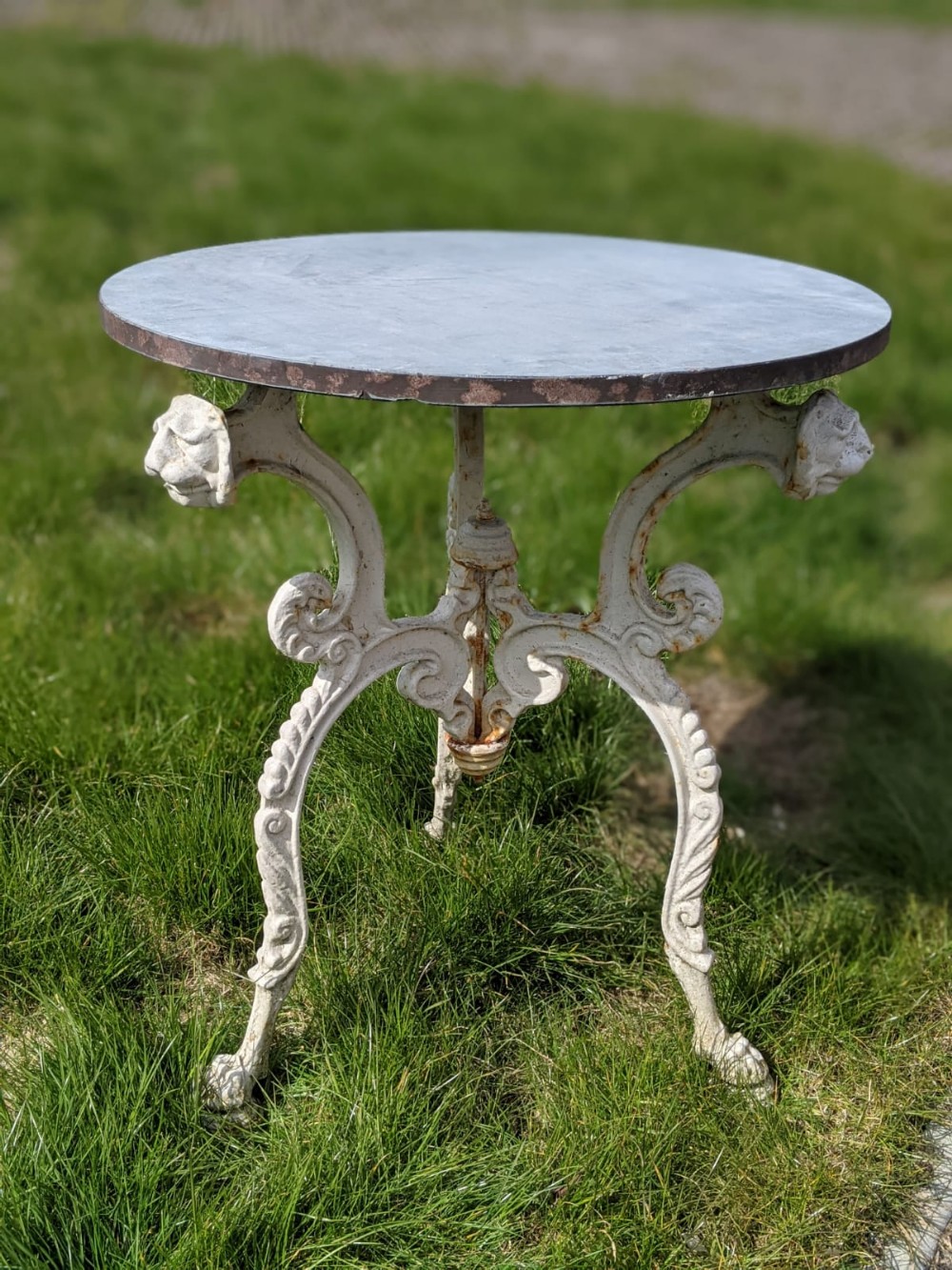 Rare 19th Century Cast Iron Garden Table