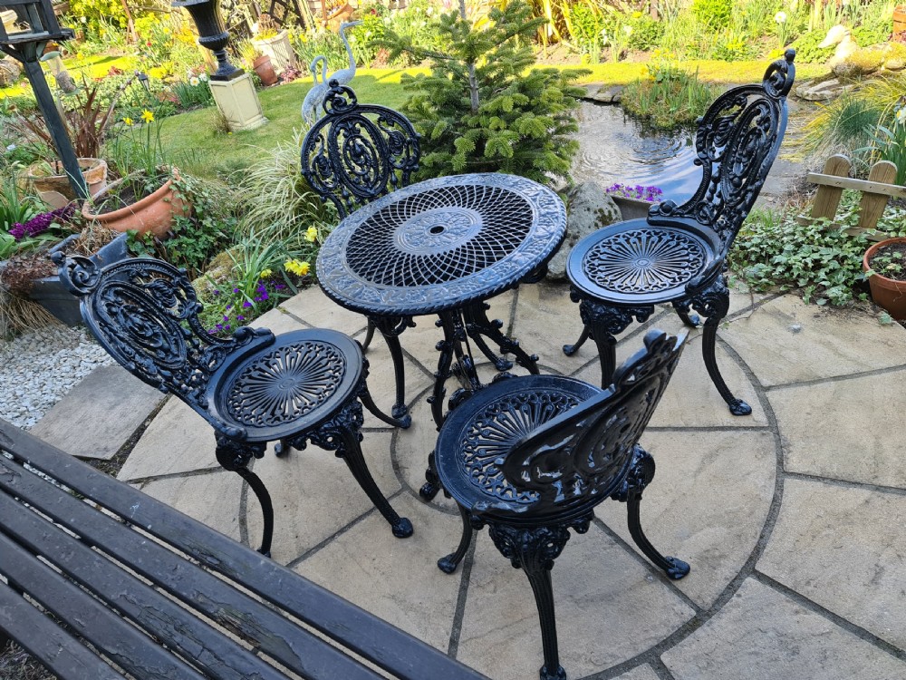 Victorian Cast Iron Garden Set View V