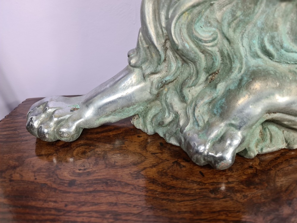 Interesting large Recumbent Lion Doorstop View III