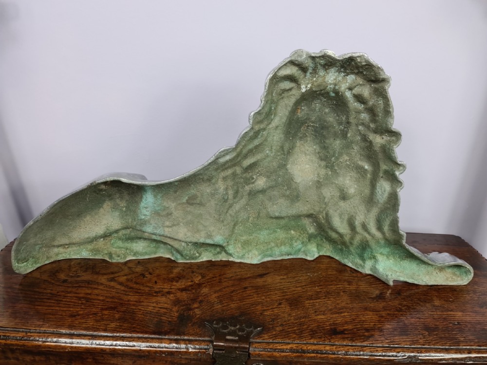Interesting large Recumbent Lion Doorstop View VI