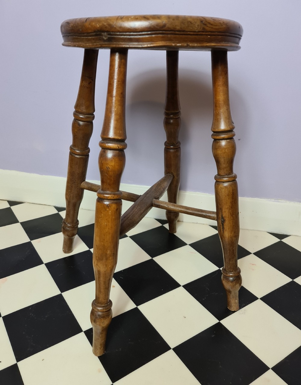 Traditional Victorian Kitchen Stool.
