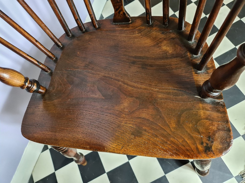 19th century Ash and Elm High Back Windsor View VIII