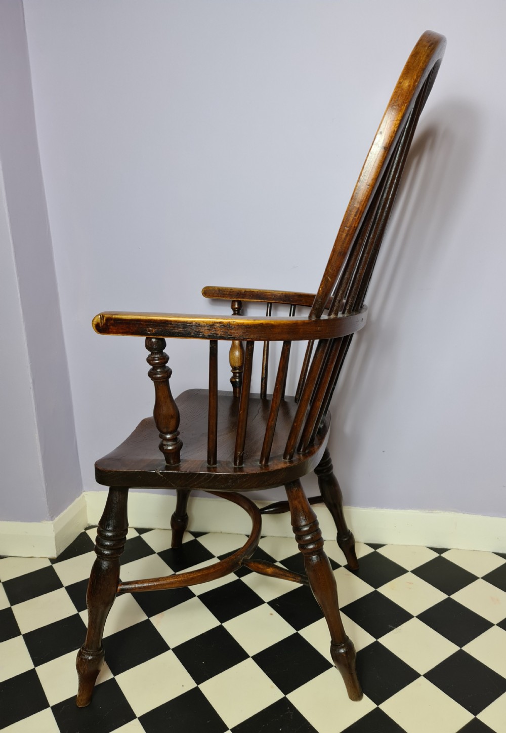 19th century Ash and Elm High Back Windsor View IX