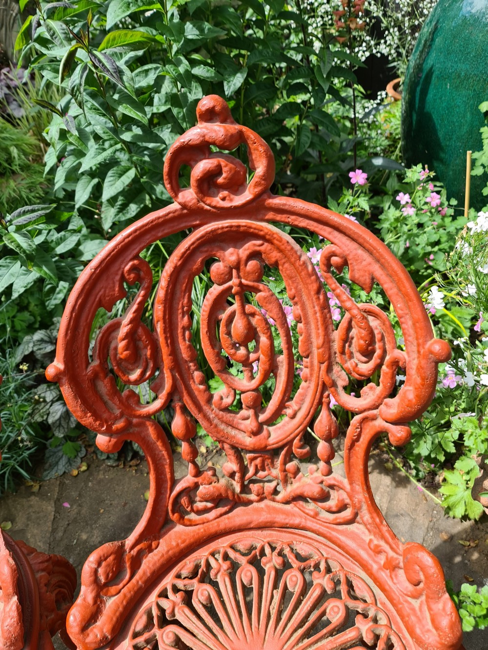 Wonderful set of Four Cast-iron Garden Chairs View VII