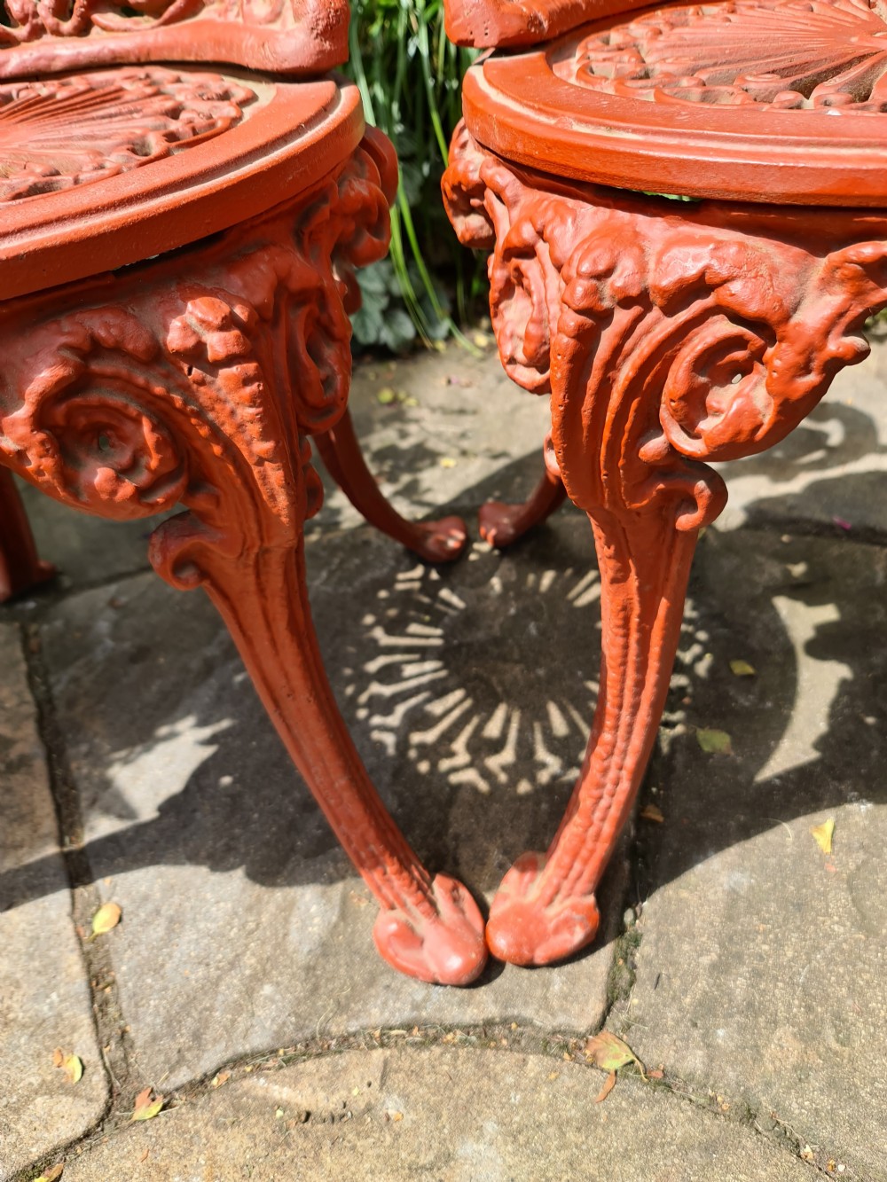 Wonderful set of Four Cast-iron Garden Chairs View VIII