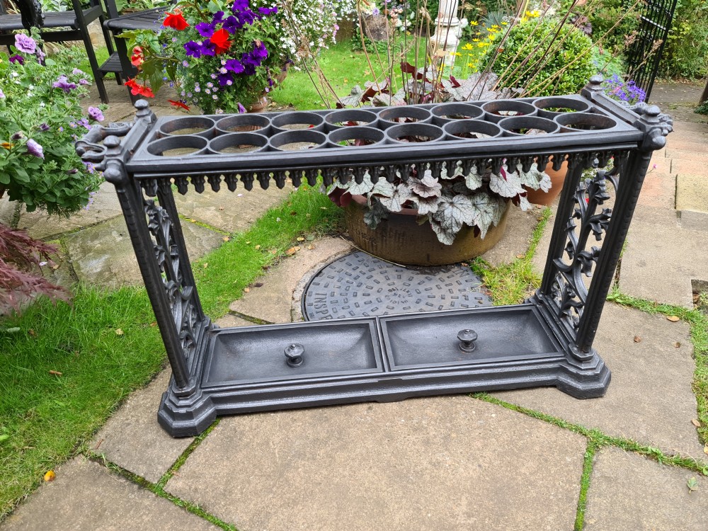 Rare 19th Century Stick Stand in Gothic style View VII