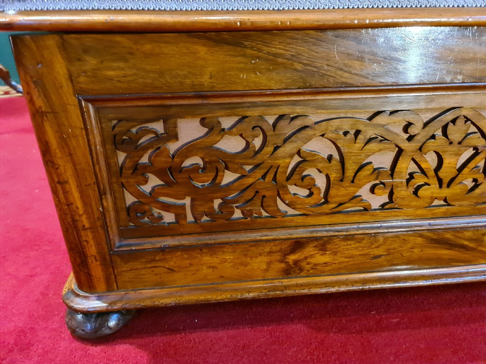 Stylish Mid-Victorian Walnut Ottoman View VIII