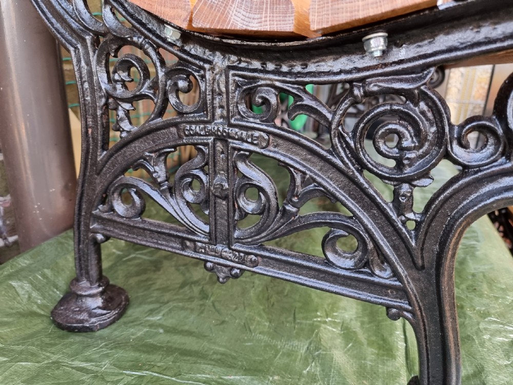Exceptional PAIR of Coalbrookdale Garden Benches View V