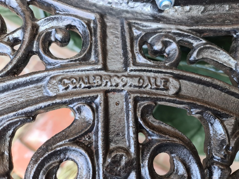 Exceptional PAIR of Coalbrookdale Garden Benches View VII