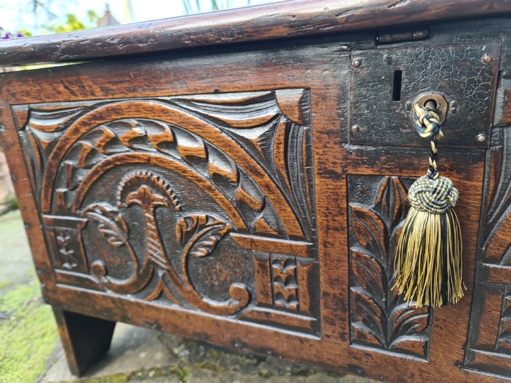 Handsome 18th Century small Oak Coffer View VII