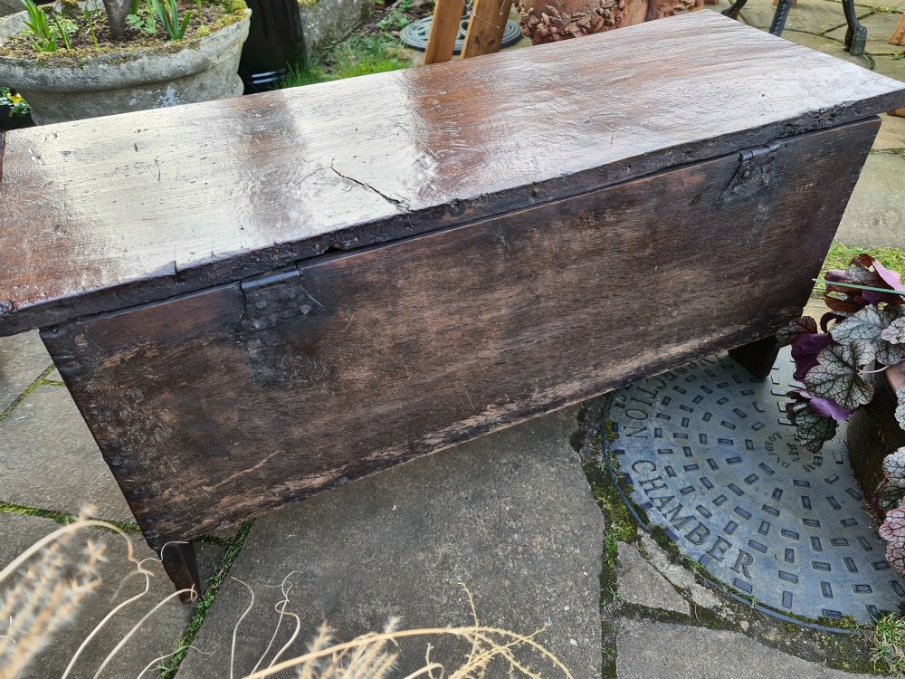 Handsome 18th Century small Oak Coffer View IX
